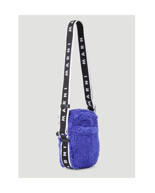 Marni Blue Terry Shoulder Bag for men