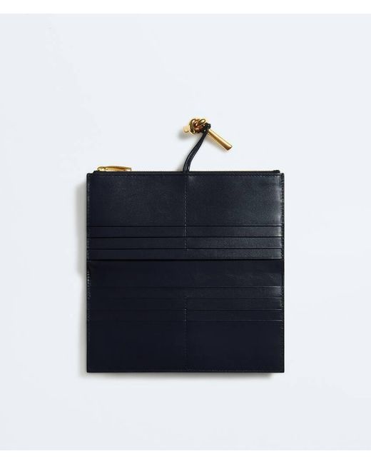 Bottega Veneta Blue Andiamo Long Wallet