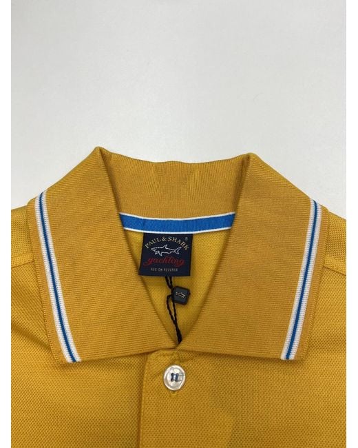 Paul & Shark Yellow Short-Sleeved Polo Shirt for men