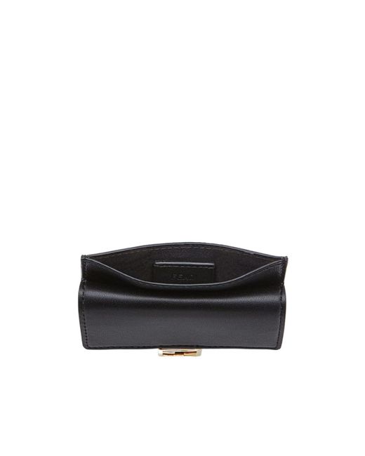 Fendi Blue Logo Embossed Cardholder