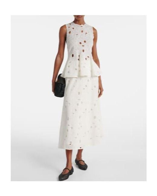Ulla Johnson White Hard-Woven Long Dress