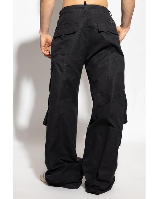 DSquared² Black Cargo Trousers for men