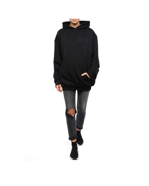 Balenciaga Black Oversized Logo Hoodie