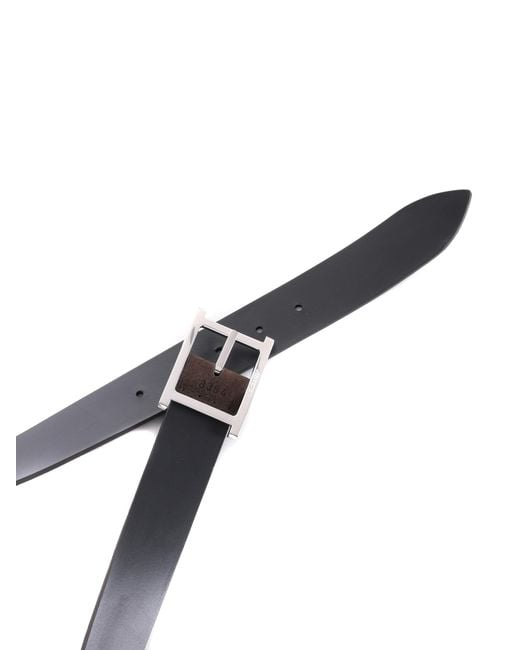 Orciani White Textured Buckle Belt for men