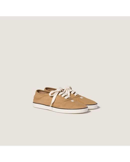 Miu Miu White Drill Sneakers