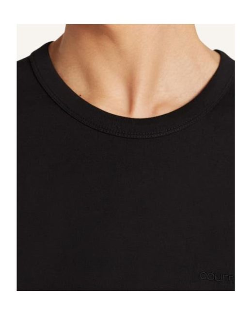 Courreges Black Crew-Neck T-Shirt for men