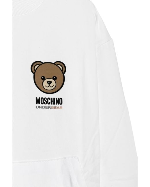 Moschino White Crew Neck Sweatshirt