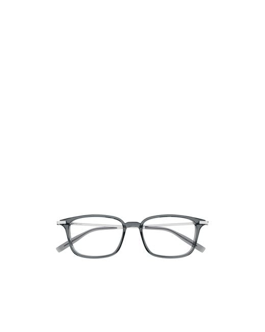 Montblanc White Eyewear Rectangular Frame Glasses for men