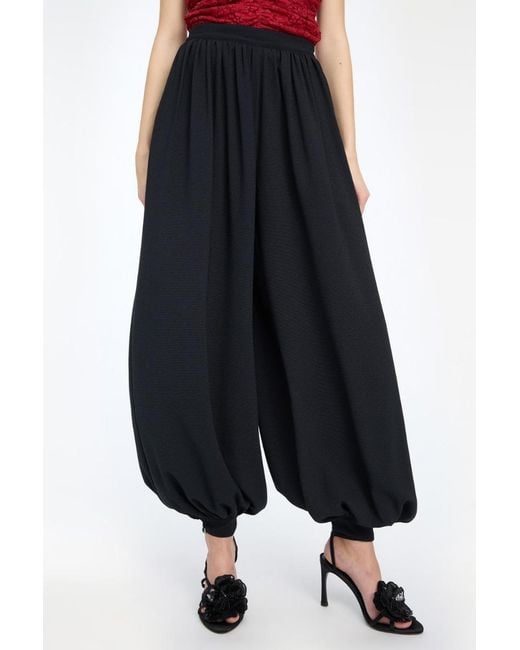 ROTATE BIRGER CHRISTENSEN Black Balloon Pleated Pants