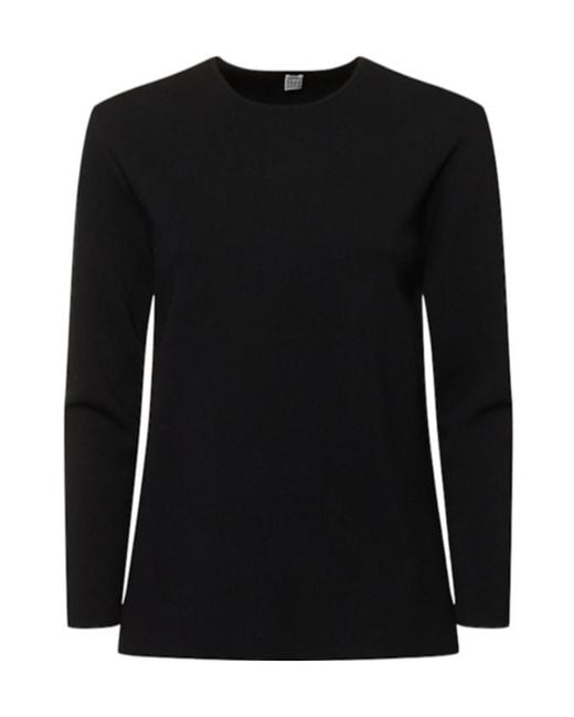 Totême  Black Crew Neck Sweater