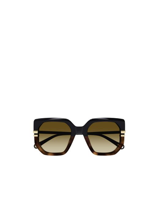 Chloé Black Chloé Eyewear Oversized Square Frame Sunglasses