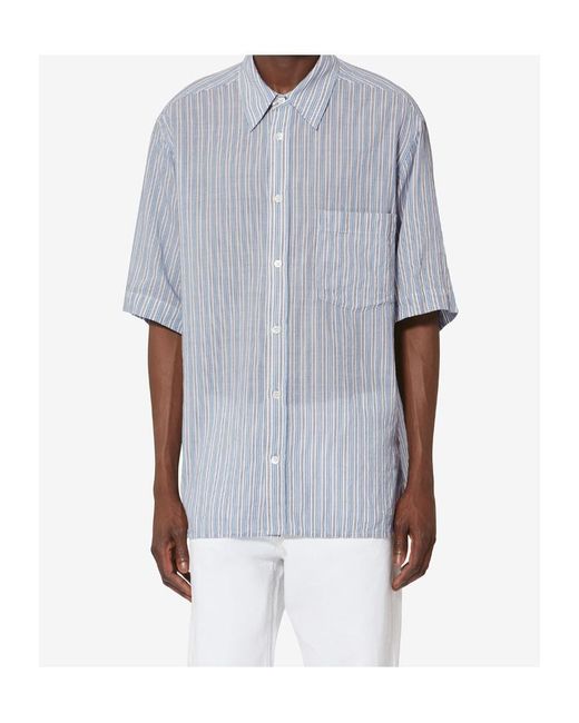 Isabel Marant Blue Labilio Striped Shirt for men