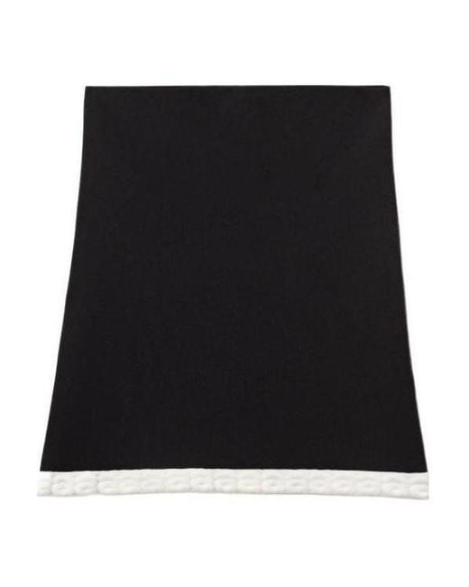Alexander Wang Black Logo-Jacquard Trim Mini Skirt