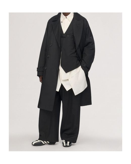 Y-3 Black Spun Twill Cabban Coat for men