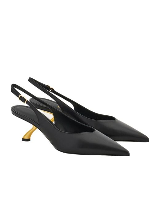 Ferragamo Brown Pointed-Toe Leather Pumps