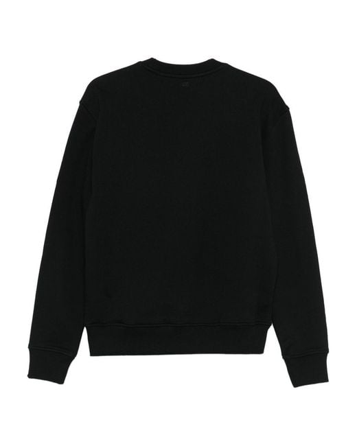 AMI Black Crew Neck Long Sleeve Sweatshirt