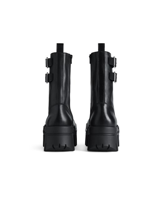 Balenciaga Black Bullskin Bulldozer Combat Boots 80