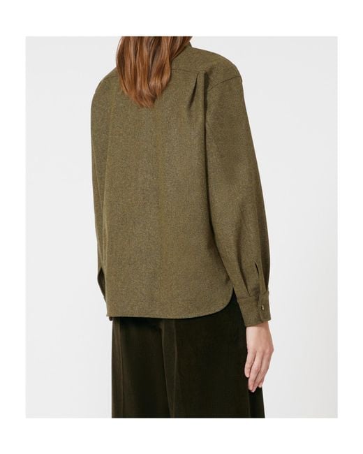 Max Mara Green Benaresi Button-Up Jacket