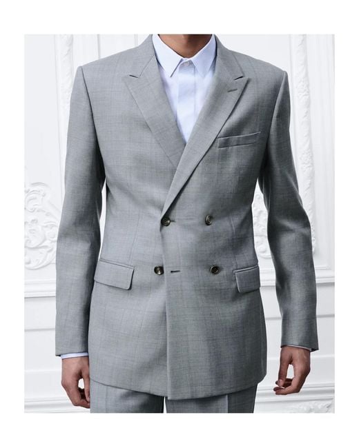 Dior Blue Double-Breasted Suit for men