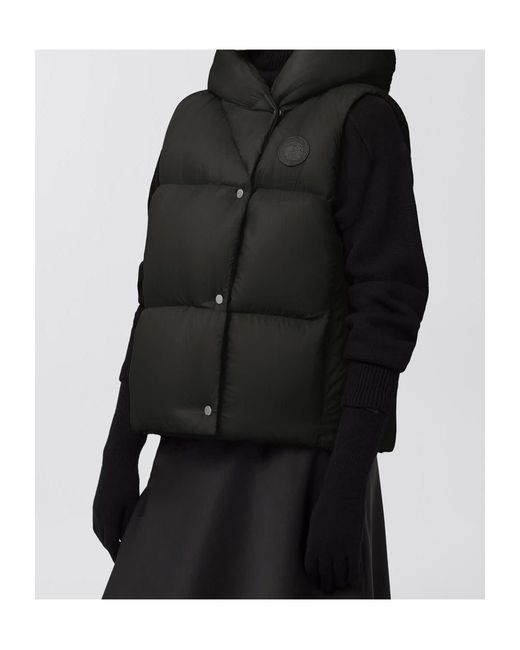Canada Goose Black Logo Patch Padded Vest