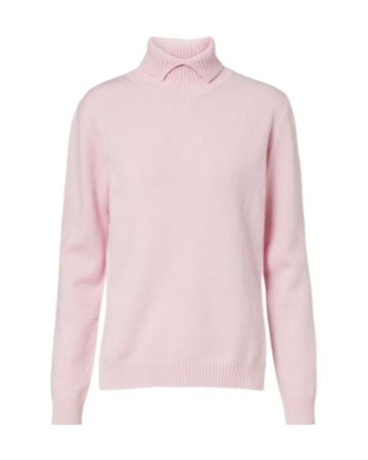 Jil Sander Pink Turtleneck Sweater