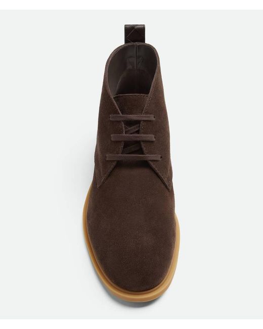 Bottega Veneta Brown Astaire Lace-Up Ankle Boot for men