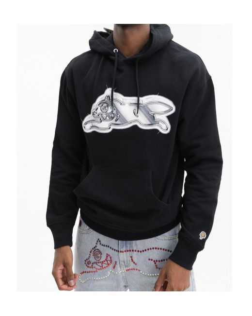 ICECREAM Black Graphic Logo Hoodie for men