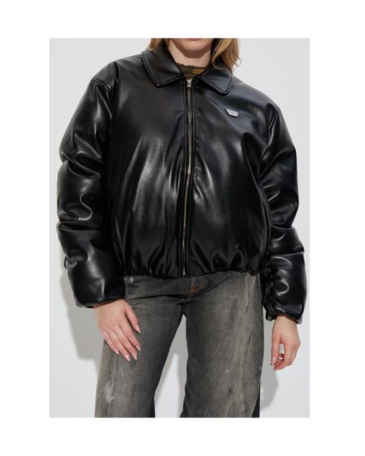 M I S B H V Black Logo Patch Casual Jacket