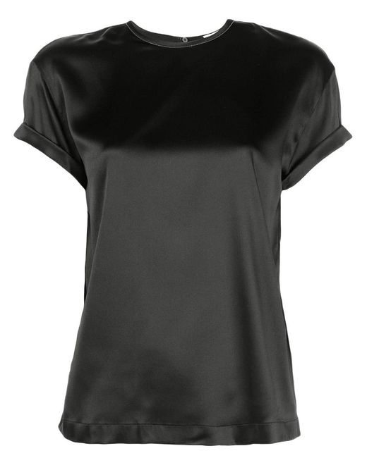Brunello Cucinelli Black Silk Top