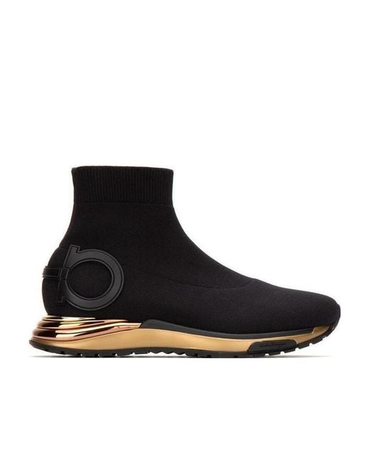 Ferragamo Black Ganici Leisure Sports Shoes