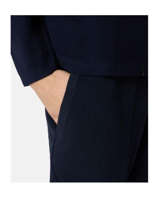 Stone Island Blue Logo Patch Knit Jogger Shorts for men