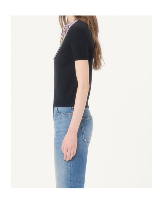 Valentino Black Short-Sleeved Knitwear