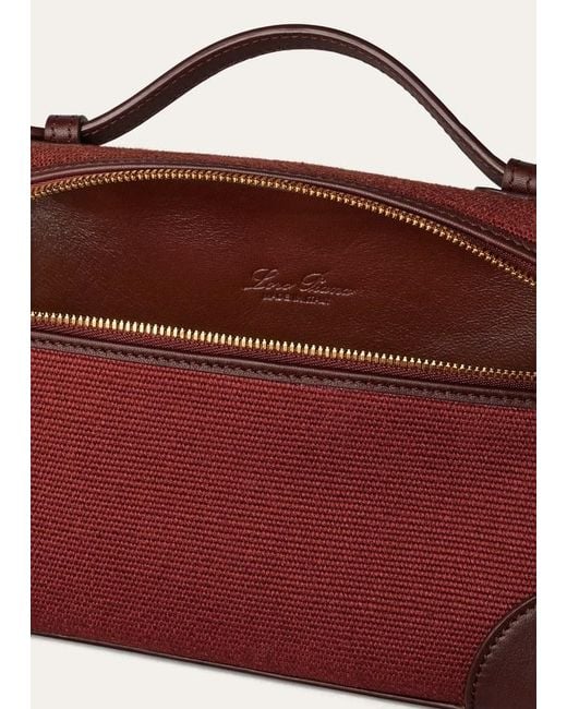 Loro Piana Red Extra Pocket L19 Handbag
