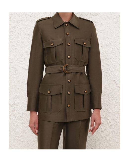 Zimmermann Green Belted Jacket