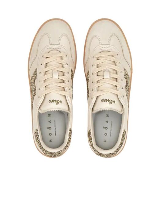 Hogan White Logo Embellished Zapatillas Cool Sneakers