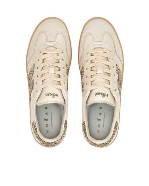 Hogan White Logo Embellished Zapatillas Cool Sneakers
