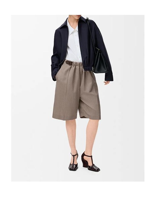 Loewe Gray Belted Shorts