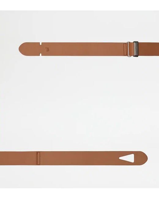 Tod's Brown Greca Belt for men