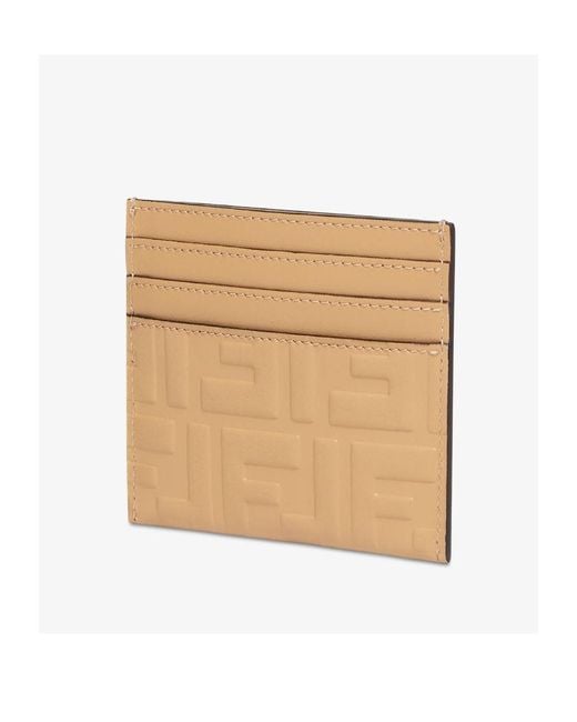 Fendi Natural Ff Diamonds Card Case