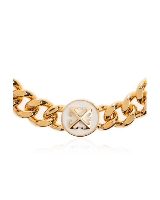 Off-White c/o Virgil Abloh Metallic Logo Engraved Bracelet