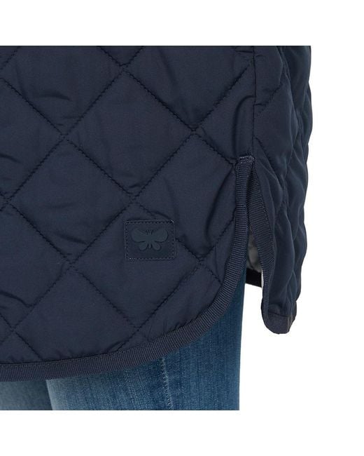 Weekend by Maxmara Blue Buttoned Drawstring Coat
