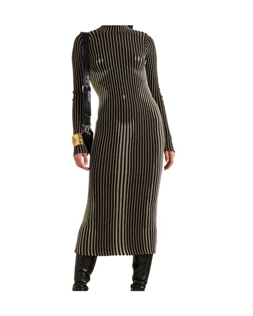 Jean Paul Gaultier Multicolor The Body Morphing Knitted Dress