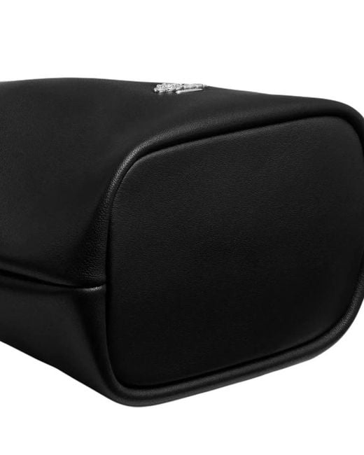 COACH Black Faye Mini Pleated Shoulder Bag