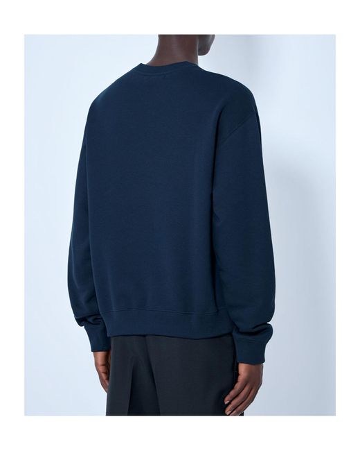 Jil Sander Blue Crewneck Sweatshirt for men