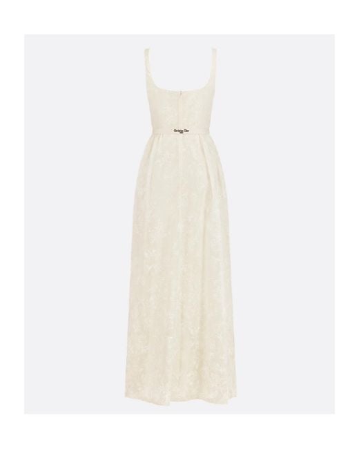 Dior White Christian Long Belted Dress