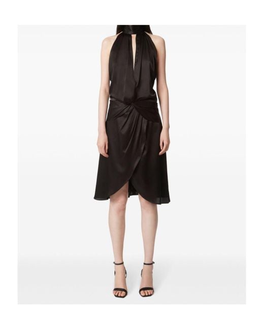 Nina Ricci Black Ruched-Detailing Dress