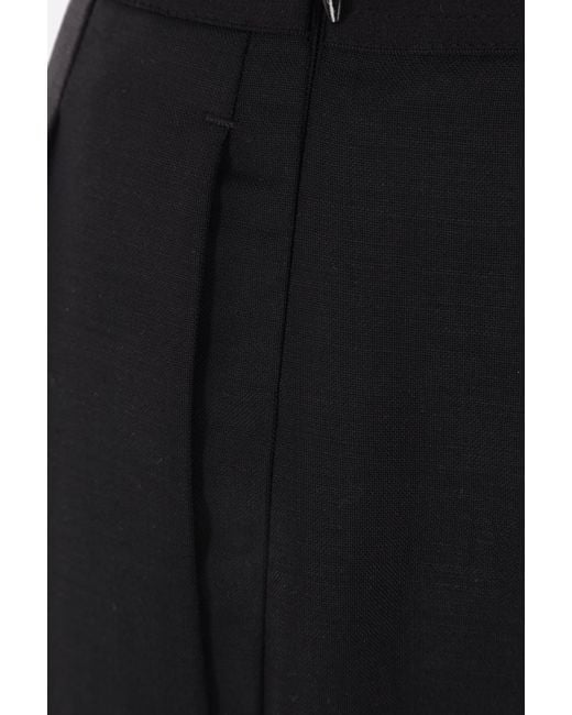 Prada Black Mohair-Blend Trousers