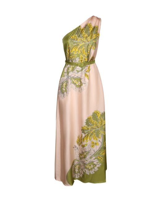 LaDoubleJ Metallic One-Shoulder Dress