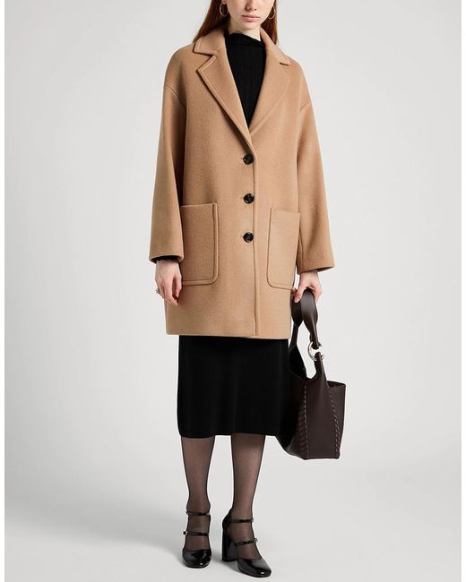 MAX&Co. Natural Stylish And Minimalist Single-Breasted Coat