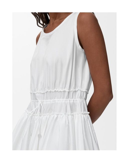 Loewe White Drawstring Waist Mini Dress